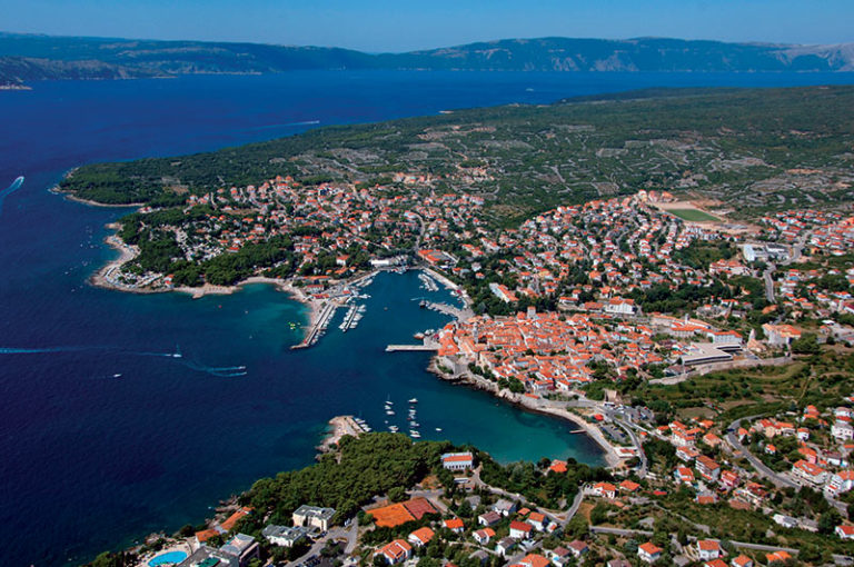 Krk Kroatie luchtfoto
