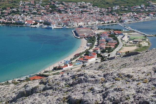 Het uitkijkpunt van Vidikovac Pag Kroatie