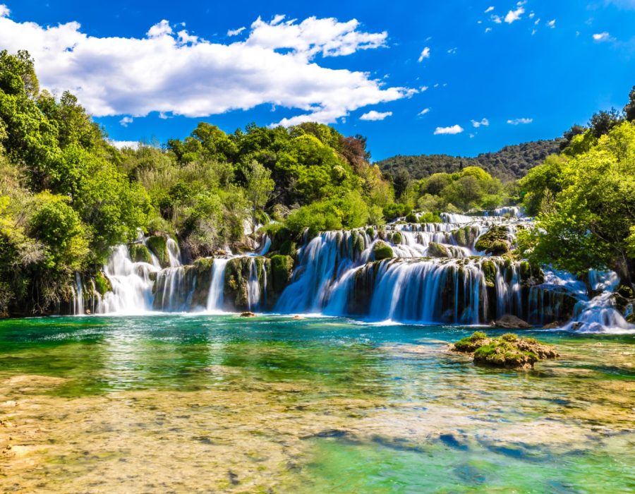 Krka watervallen in Kroatie header